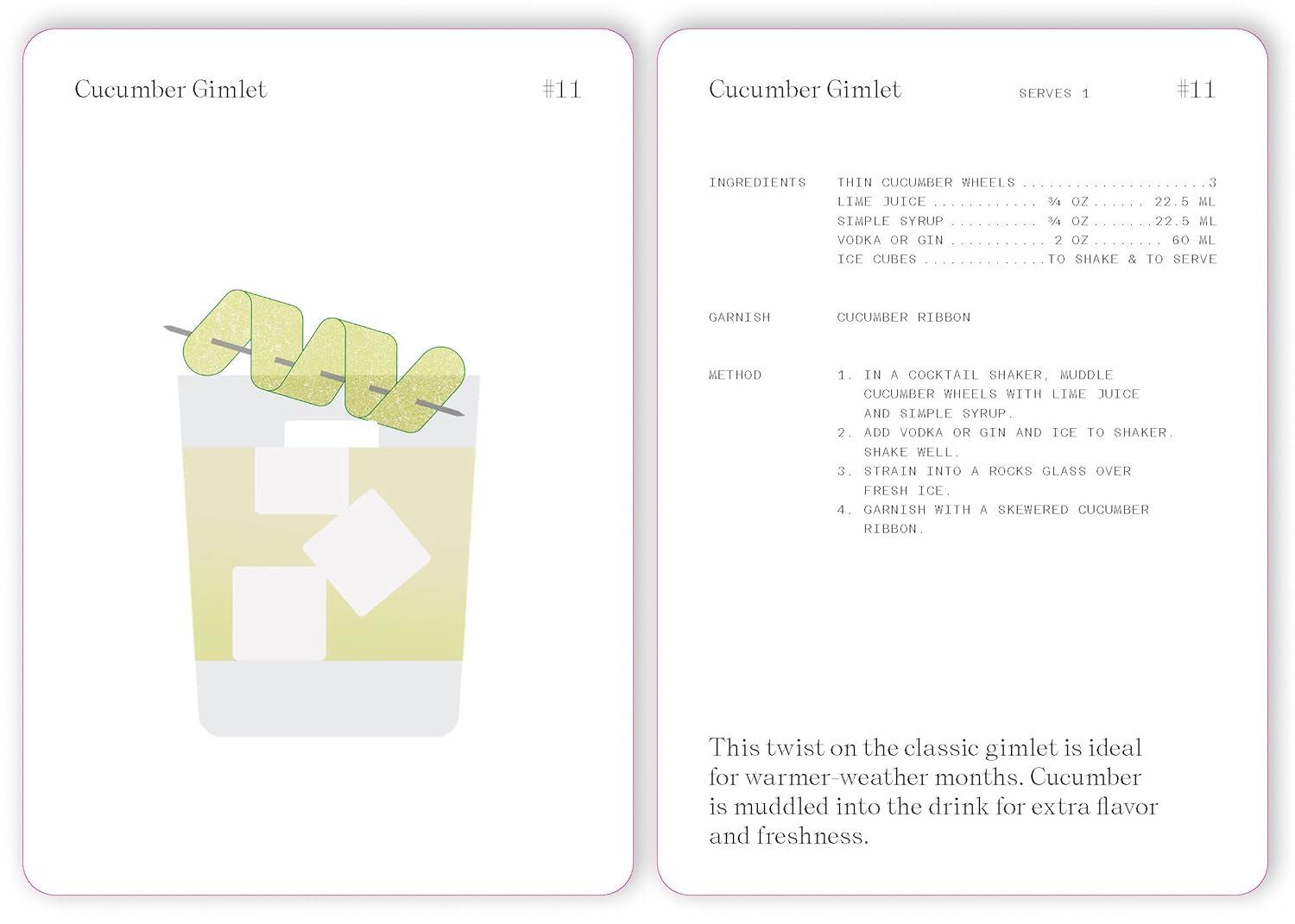 The Cocktail Cabinet: Aperitif opskriftskort